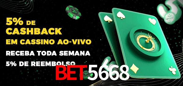 Promoções do cassino ao Vivo bet5668